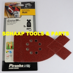 Schuurblad 170x100mm P 80 voor Multi schuurmachine per 5 verpakt | X31442